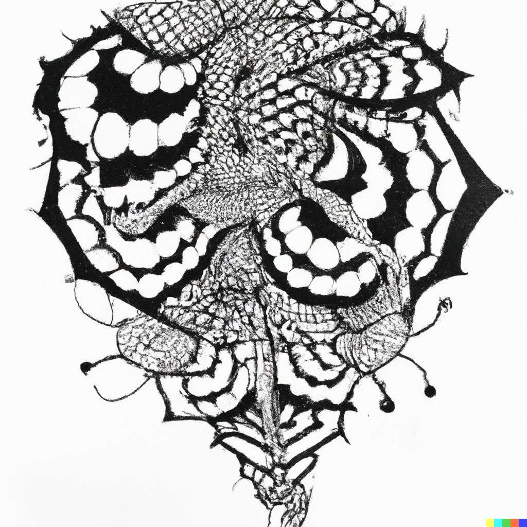 a representation of anxiety, zentangle drawing